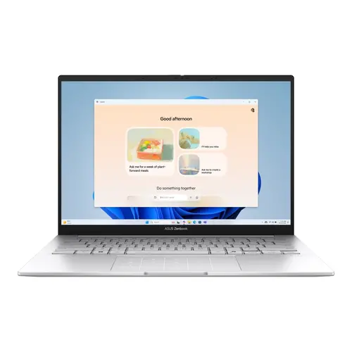 Лаптоп, Asus Zenbook UX3405CA-QL278, INTEL ARL H  Ultra 5, 14 " OLED,(1920 x 1200) , 16GB LPDDR5X,1TB  SSD, No OS,AI,  Foggy Silver + Stylus