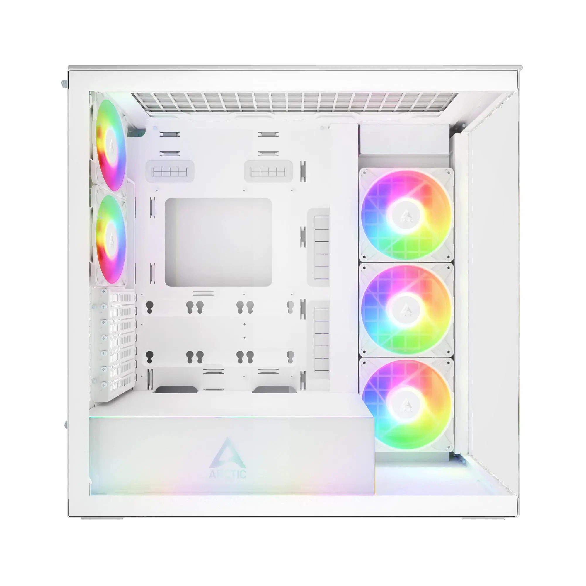 Arctic кутия Case E-ATX - Xtender (White) - 5 A-RGB Fans included - image 4