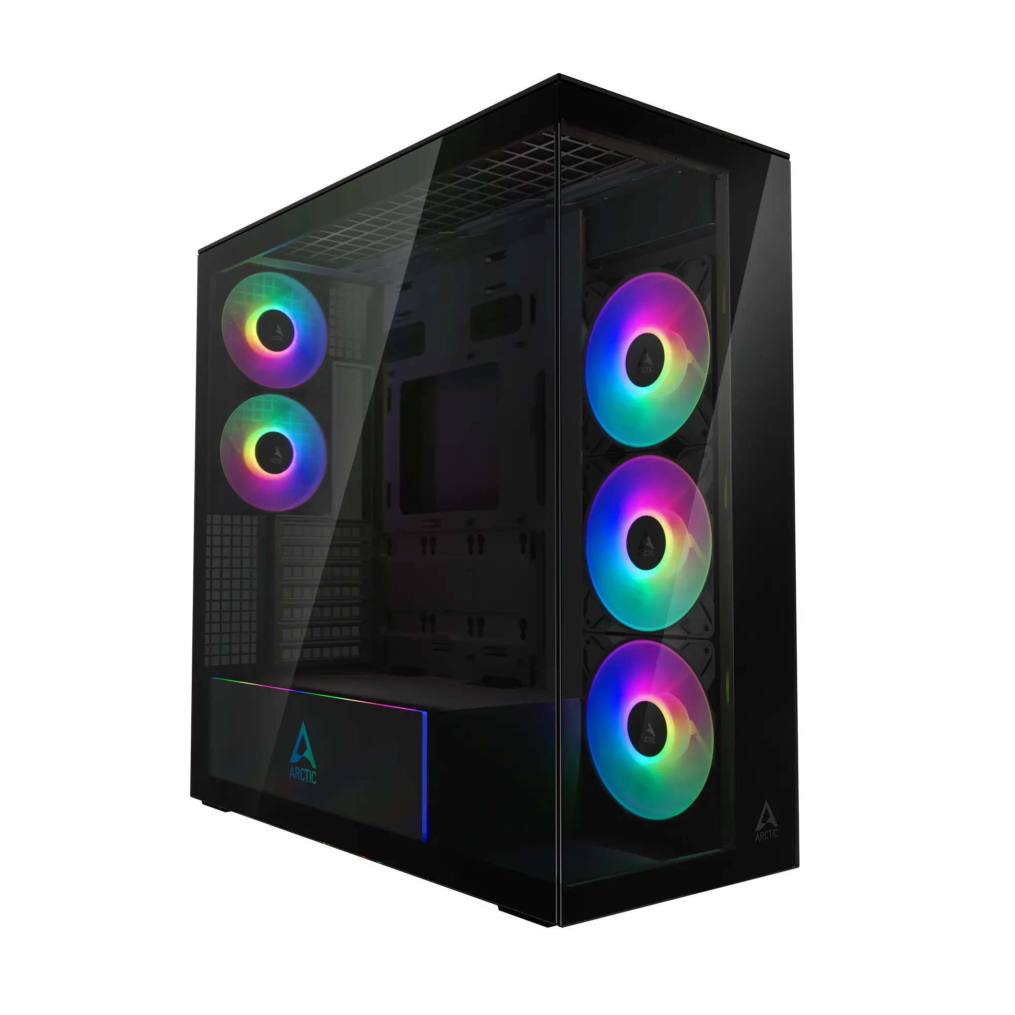 Arctic κουτί E-ATX - Xtender (Mirror Black) - περιλαμβάνονται 5 ανεμιστήρες A-RGB