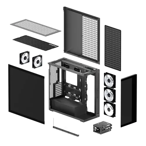 Arctic кутия Case E-ATX - Xtender (Mirror Black) - 5 A-RGB Fans included - image 7