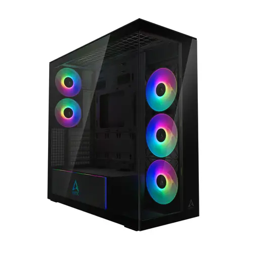 Carcasă Arctic E-ATX - Xtender (Mirror Black) - 5 ventilatoare A-RGB incluse - 1