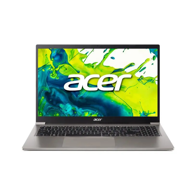 Лаптоп, Acer Aspire 15,AL15-33P-359M, Intel Core 3 N355(8C/8T, up to 3.90GHz, 6MB), 15.6" FHD (1920x1080) IPS SlimBezel LCD, 16GB DDR5 4600MHz, 512GB PCIe NVMe SSD, Intel UMA, 2M FHD Cam,WiFi 6, BT 5.1, No OS, Nat Titanium
