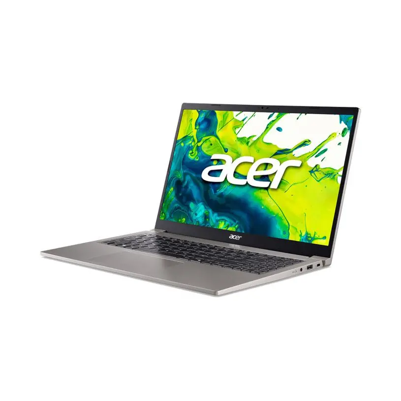 Лаптоп, Acer Aspire 15,AL15-33P-359M, Intel Core 3 N355(8C/8T, up to 3.90GHz, 6MB), 15.6" FHD (1920x1080) IPS SlimBezel LCD, 16GB DDR5 4600MHz, 512GB PCIe NVMe SSD, Intel UMA, 2M FHD Cam,WiFi 6, BT 5.1, No OS, Nat Titanium - image 1