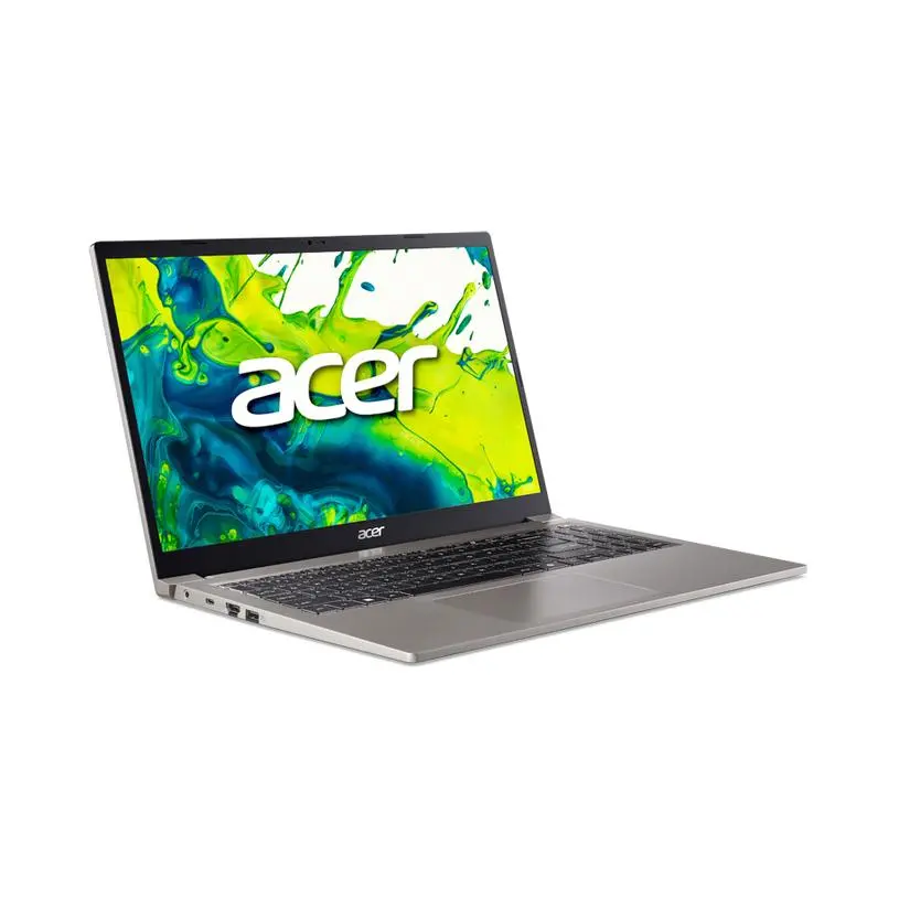 Лаптоп, Acer Aspire 15,AL15-33P-359M, Intel Core 3 N355(8C/8T, up to 3.90GHz, 6MB), 15.6" FHD (1920x1080) IPS SlimBezel LCD, 16GB DDR5 4600MHz, 512GB PCIe NVMe SSD, Intel UMA, 2M FHD Cam,WiFi 6, BT 5.1, No OS, Nat Titanium - image 2