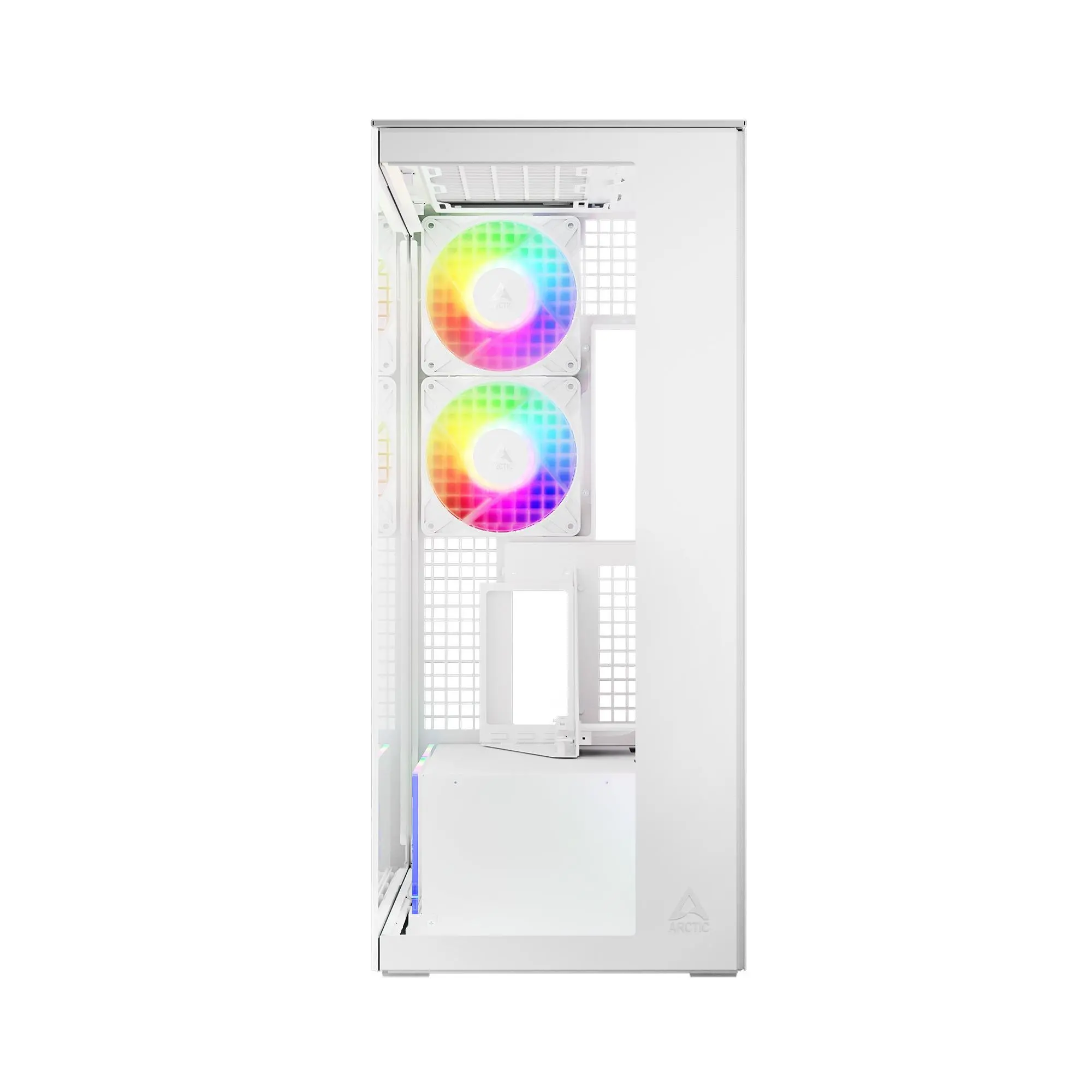 Arctic кутия Case E-ATX - Xtender VG (White) - PCIe Gen 4 riser included, 5 A-RGB Fans included - image 1