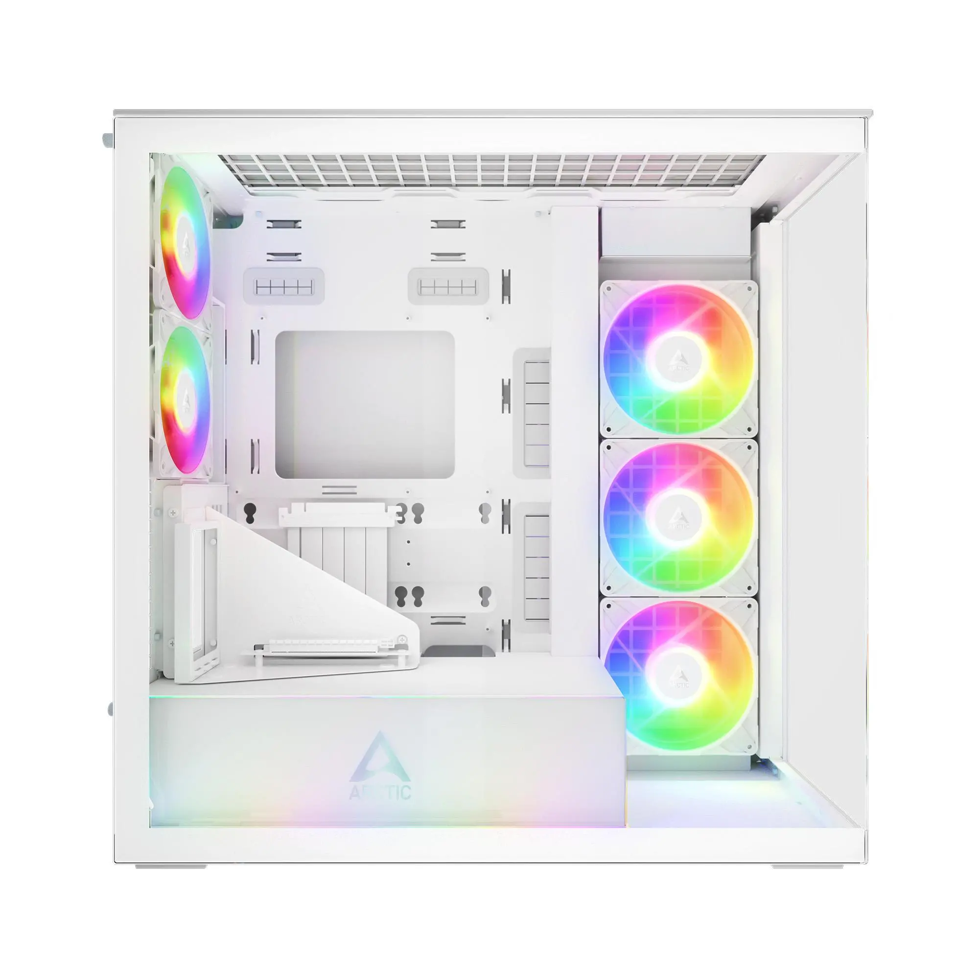 Arctic кутия Case E-ATX - Xtender VG (White) - PCIe Gen 4 riser included, 5 A-RGB Fans included - image 4