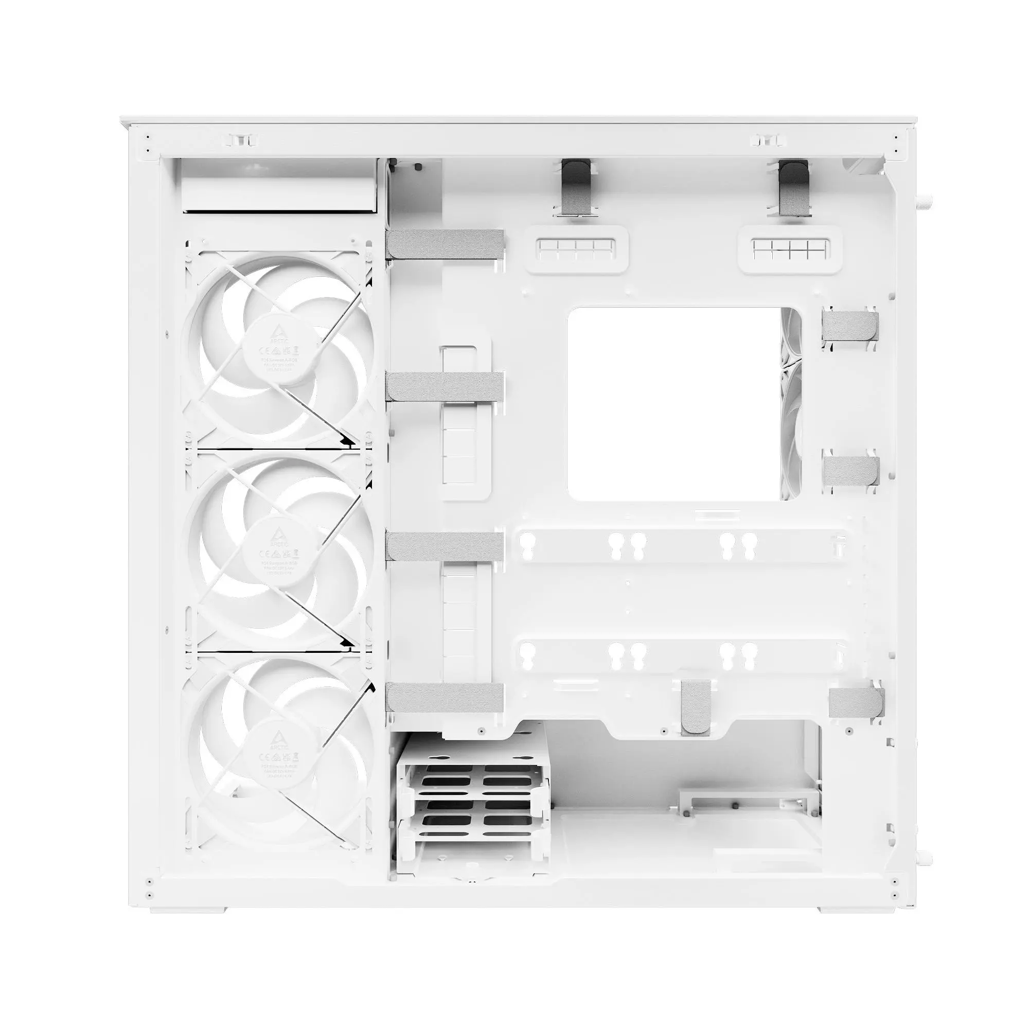 Arctic кутия Case E-ATX - Xtender VG (White) - PCIe Gen 4 riser included, 5 A-RGB Fans included - image 5