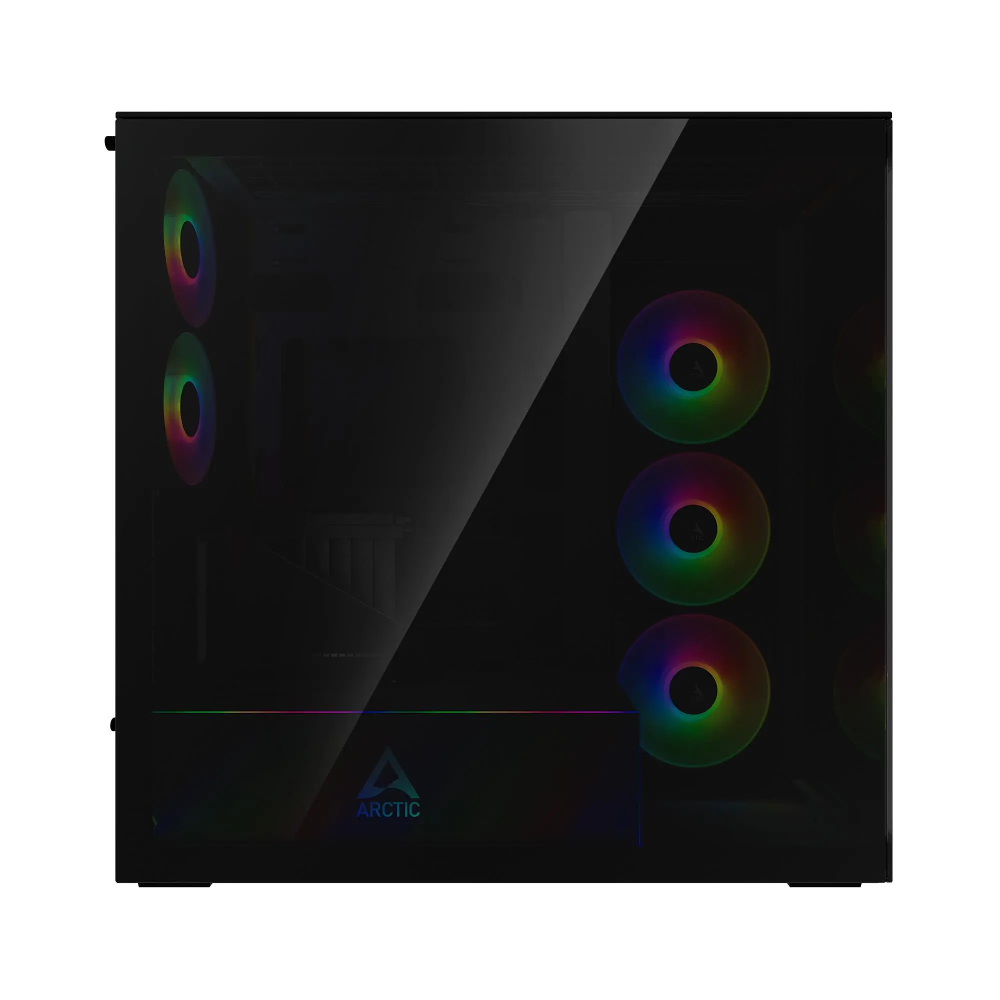Arctic кутия Case E-ATX - Xtender VG (Black) - PCIe Gen 4 riser included, 5 A-RGB Fans included - image 4