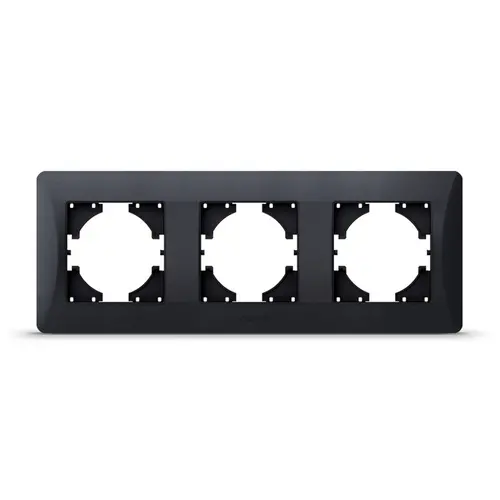 ТРОЙНА ХОРИЗОНТАЛНА РАМКА VF-BNFR3H-BG BINERA VIDEX - ГРАФИТ