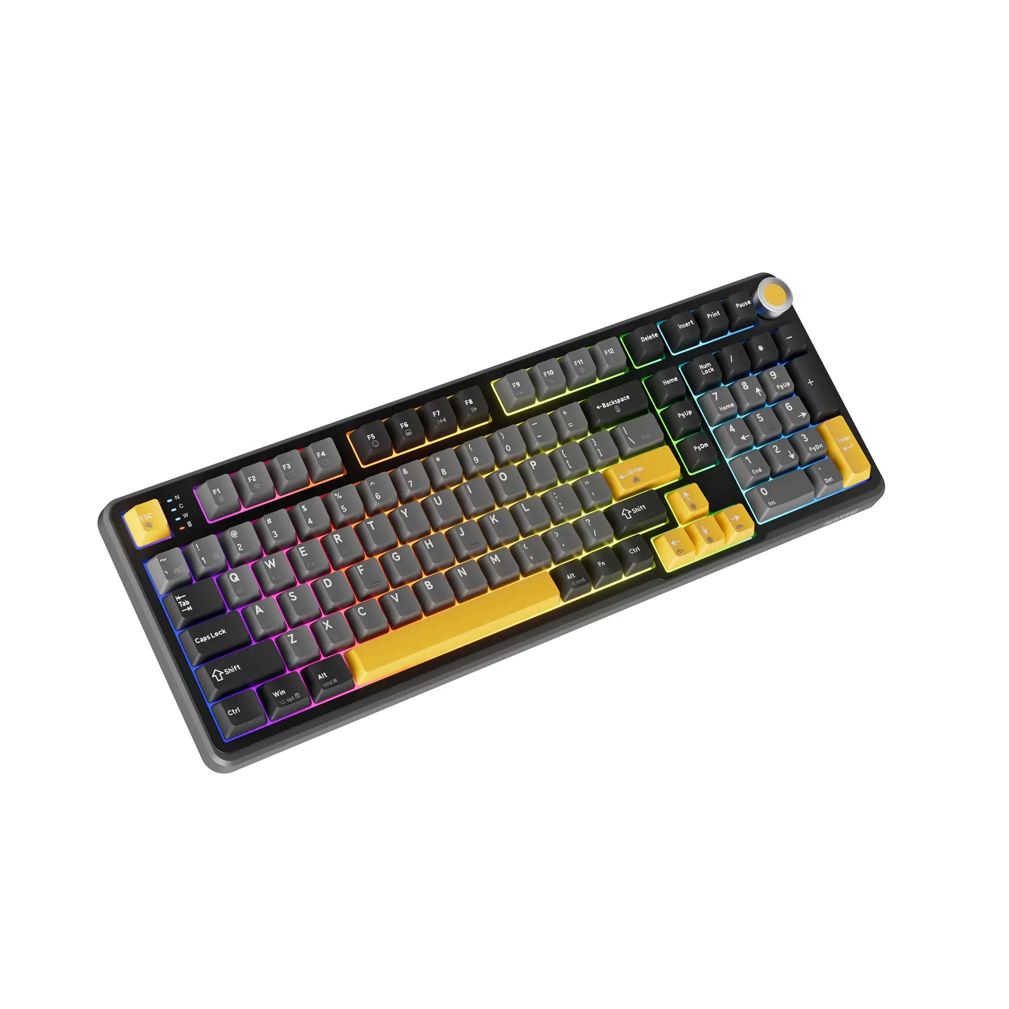 Marvo безжична механична геймърска клавиатура Wireless Gaming Mechanical keyboard Titan 98 - KG986W Black - Banana Crystal [Linear] - image 4
