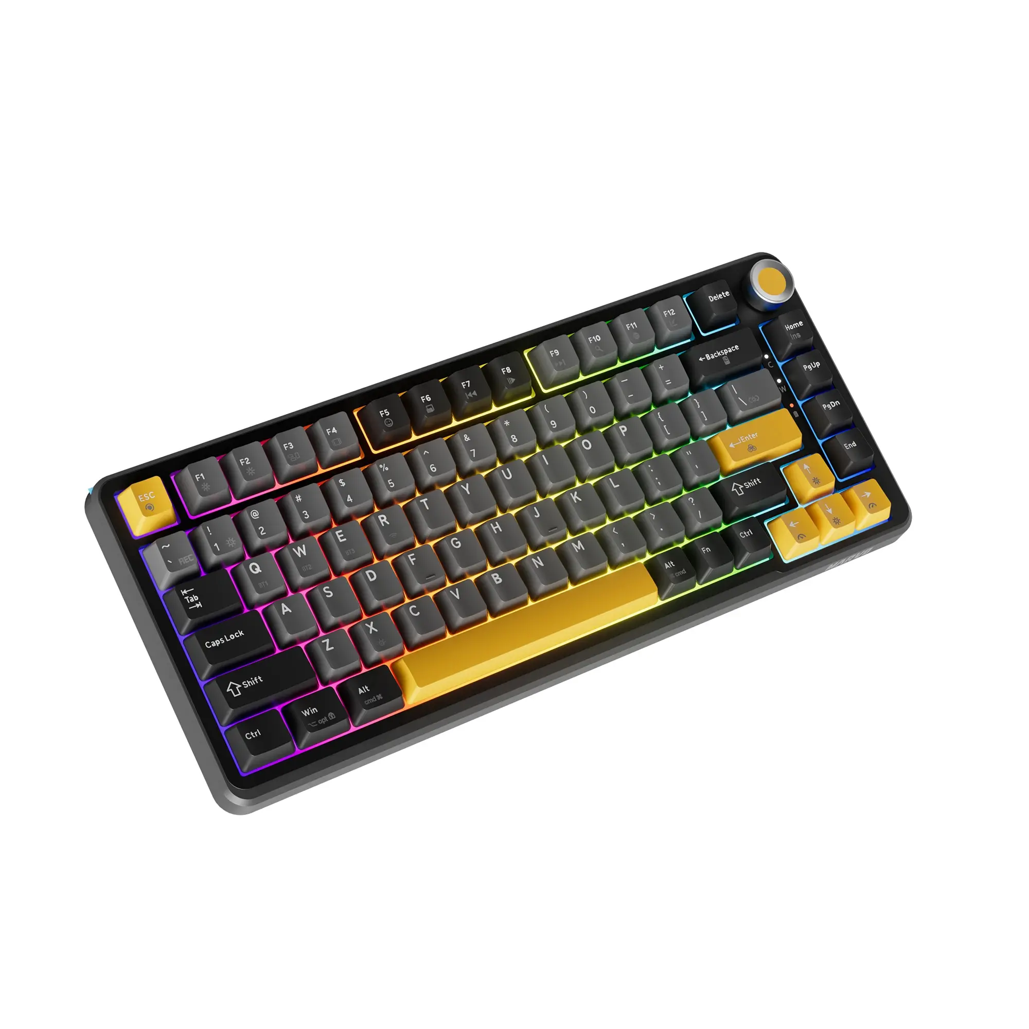 Marvo безжична механична геймърска клавиатура Wireless Gaming Mechanical keyboard Titan 75 - KG985W Black - Banana Crystal [Linear] - image 4