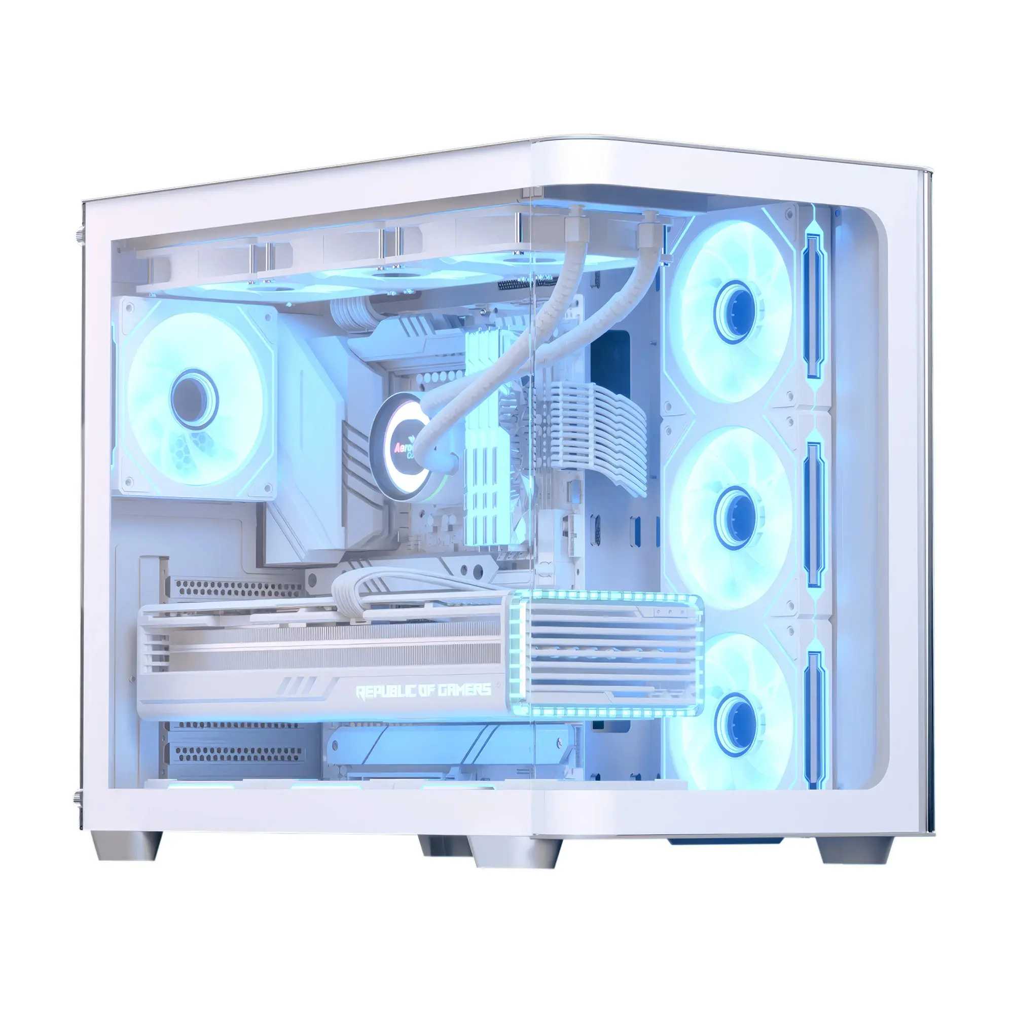 AeroCool κουτί Case ATX - P500C-G-WT-v1 - 4 x 120 mm Infinity Mirror A-RGB