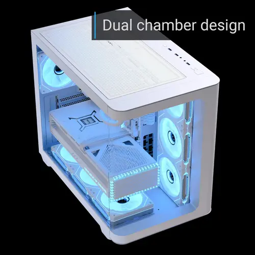 AeroCool кутия Case ATX - P500C-G-WT-v1 - 4 x 120 mm Infinity Mirror A-RGB - image 6