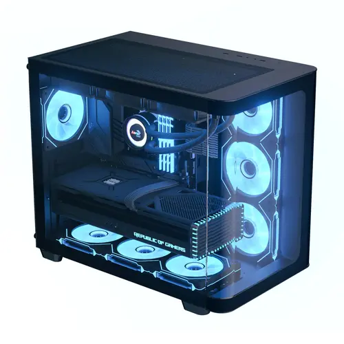 AeroCool кутия Case ATX - P500C-G-BK-v1 - 4 x 120 mm Infinity Mirror A-RGB - 2