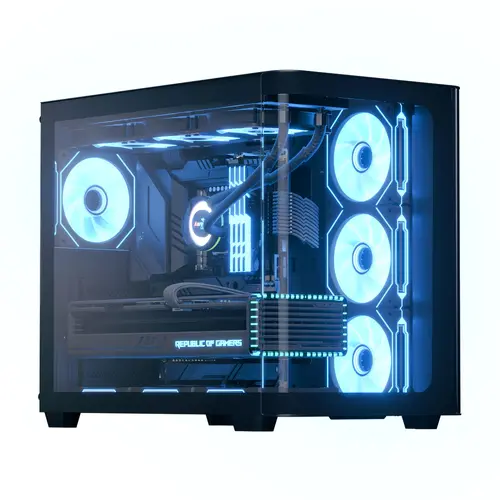 AeroCool кутия Case ATX - P500C-G-BK-v1 - 4 x 120 mm Infinity Mirror A-RGB - 1