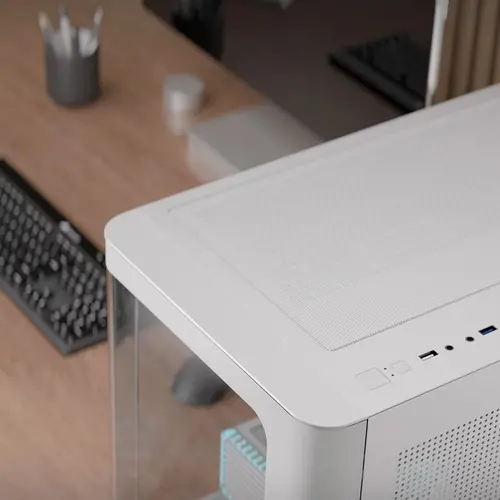 AeroCool кутия Case mATX - P300C-G-WT-v1 - 3 x 120 mm Infinity Mirror A-RGB - image 7