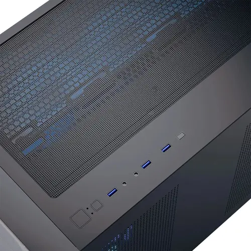 AeroCool кутия Case mATX - P300C-G-BK-v1 - 3 x 120 mm Infinity Mirror A-RGB - image 3