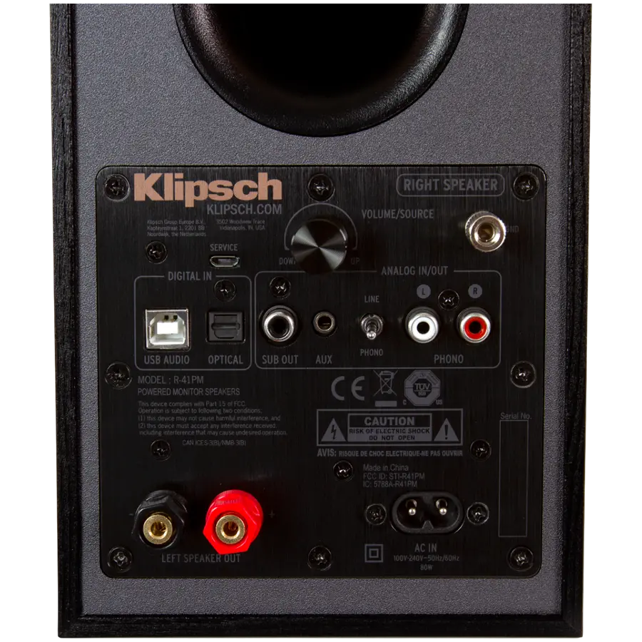 Klipsch Reference R-41PM Powered Bookshelf Speakers, Black, Pair - image 3