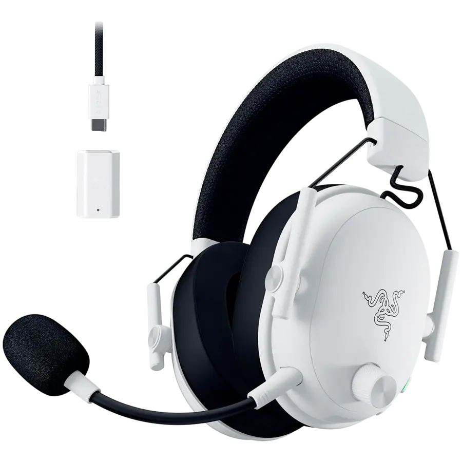 Razer BlackShark V3, Wireless Esports Headset, White Edition - image 3