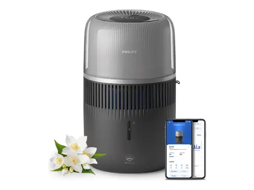 PHILIPS Овлажнител на въздух Серия 5000 Непрекъснато овлажняване за до 37 часа приложение Air+ за помещение до 56 м² черен