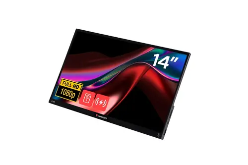 Монитор, Verbatim Portable 14" FHD Touch Monitor LIGHT with Wireless Power Supply incl. Power Bank 5000mAh - image 5