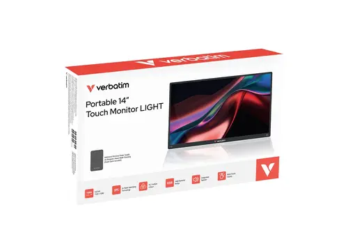Монитор, Verbatim Portable 14" FHD Touch Monitor LIGHT with Wireless Power Supply incl. Power Bank 5000mAh - image 8