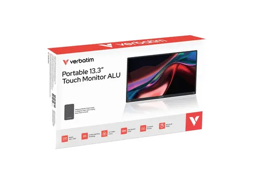 Монитор, Verbatim Portable 13.3"  WUXGA Touch Monitor ALU with Wireless Power Supply incl. Power Bank 5000mAh - image 9