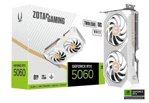 Видео карта ZOTAC GAMING RTX 5060 Twin Edge OC White Edition 8GB GDDR7 - image 5
