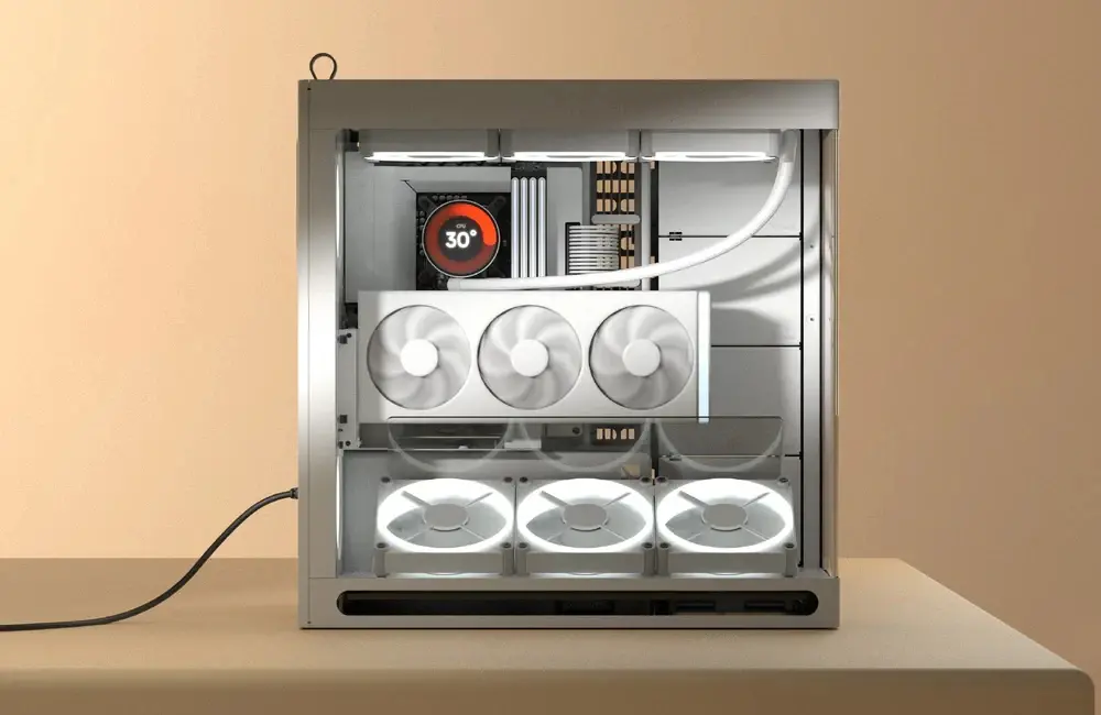 HAVN кутия Case E-ATX - HS 420 VGPU Edition White - PCIe Gen 5 riser included - image 14