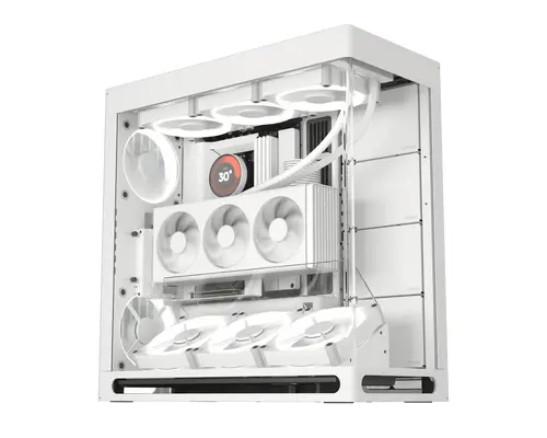 HAVN кутия Case E-ATX - HS 420 VGPU Edition White - PCIe Gen 5 riser included
