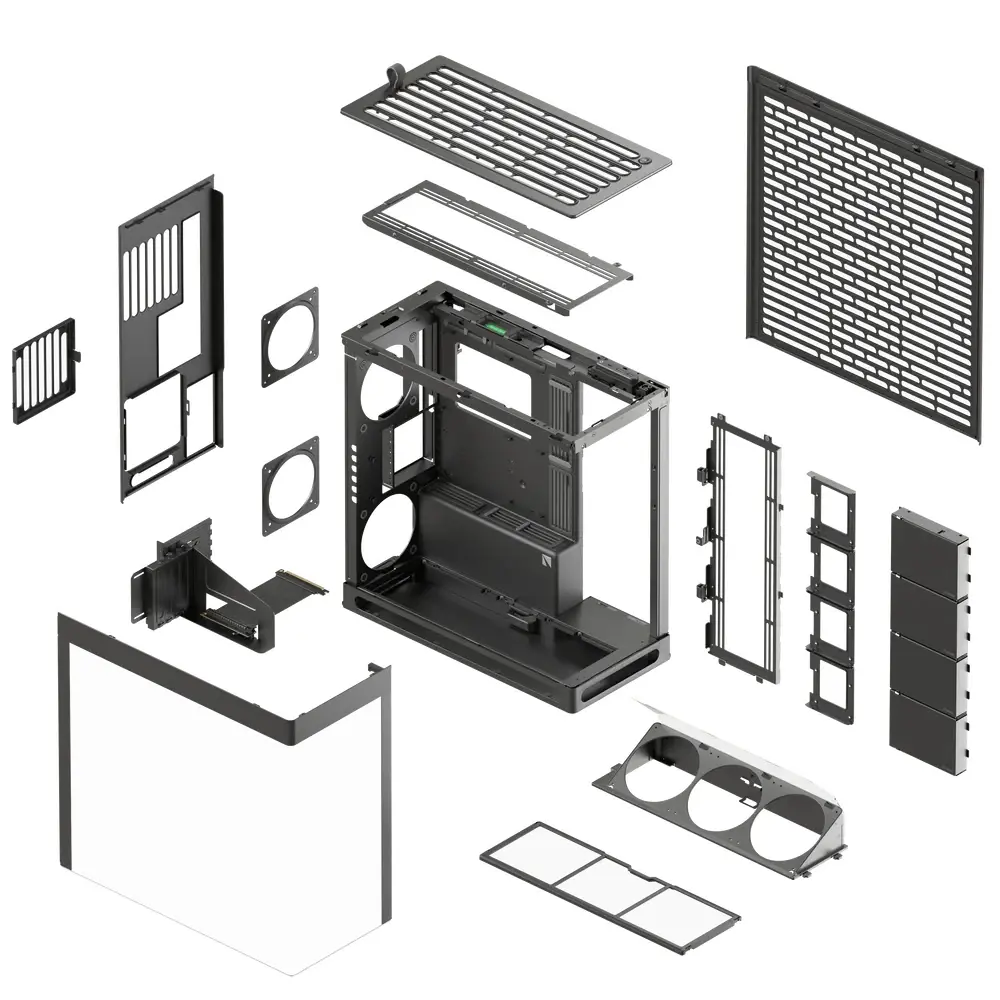 HAVN carcasă Case E-ATX - HS 420 VGPU Edition Black - PCIe Gen 5 riser included - image 7