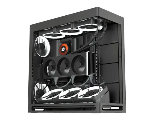 HAVN carcasă Case E-ATX - HS 420 VGPU Edition Black - PCIe Gen 5 riser included - 1