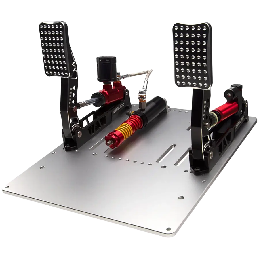 SIMAGIC Crimson Edition, Hydraulic Dual-pedal Set, 200kg Loadcell, Standard Throttle Plate. S312