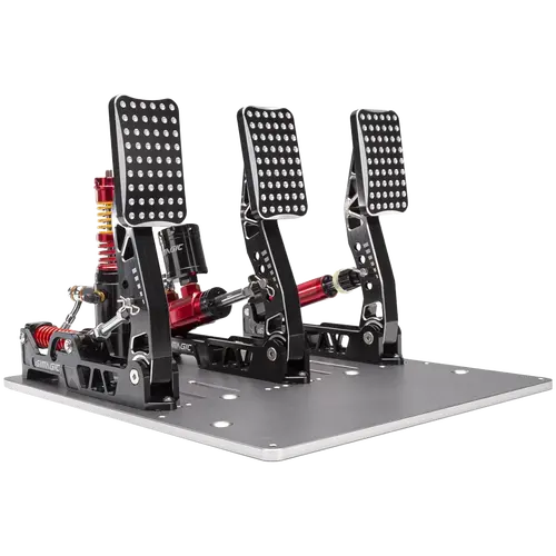 SIMAGIC Crimson Edition, Hydraulic Tri-pedal Set, 100kg Loadcell, Standard Throttle Plate. S309