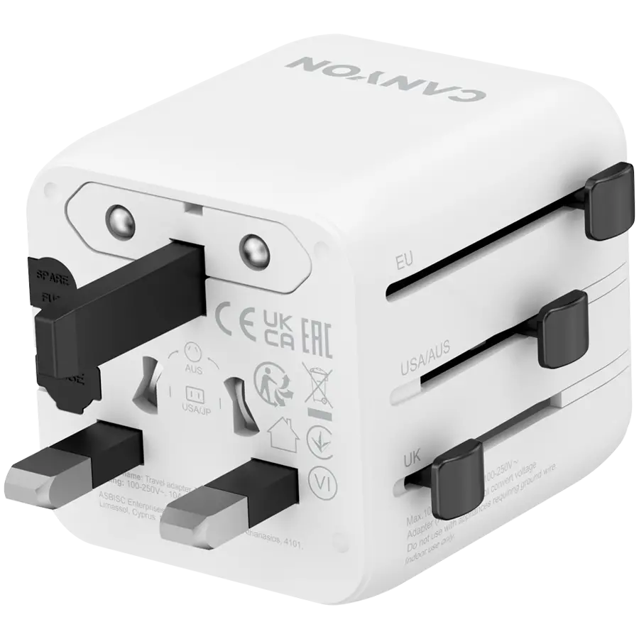 CANYON Travel Adapter OnTour One EU/UK/US/AUS White - image 1