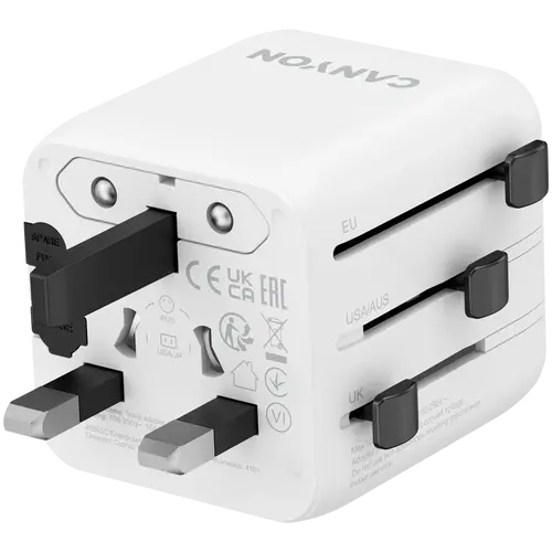 CANYON Travel Adapter OnTour One EU/UK/US/AUS White - image 1