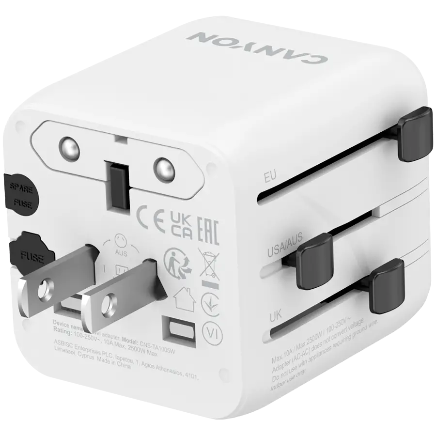 CANYON Travel Adapter OnTour One EU/UK/US/AUS White - image 2