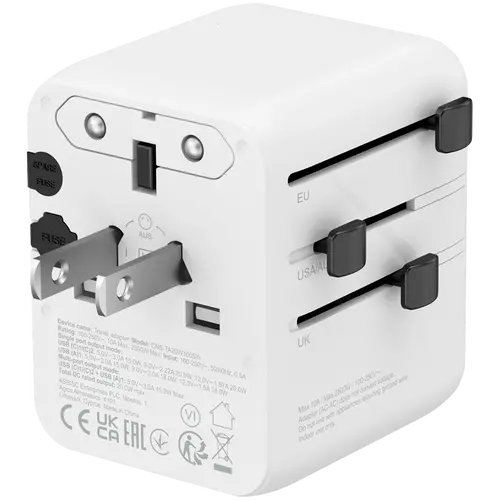 CANYON Travel Adapter OnTour 20 EU/UK/US/AUS 20W White - image 2