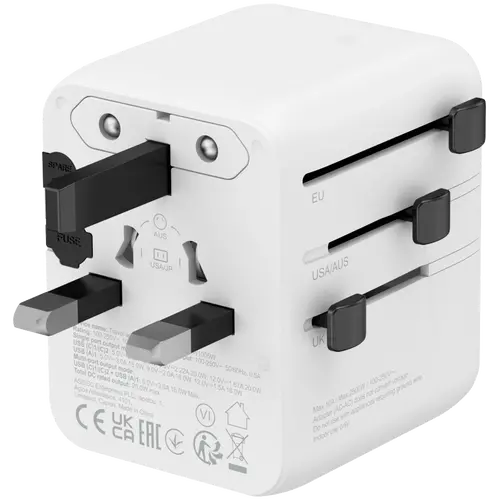 CANYON Travel Adapter OnTour 20 EU/UK/US/AUS 20W White - image 4