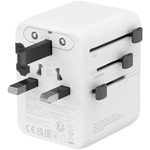 CANYON Travel Adapter OnTour 70 EU/UK/US/AUS 70W White - image 1