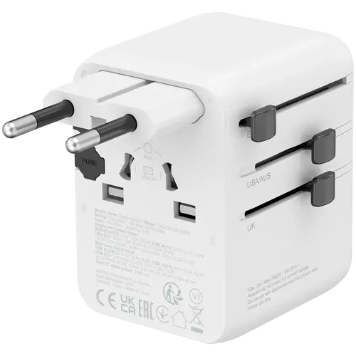 CANYON Travel Adapter OnTour 70 EU/UK/US/AUS 70W White - image 2