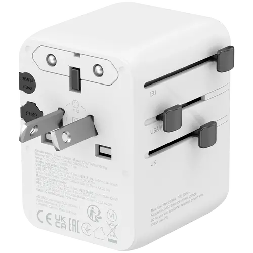 CANYON Travel Adapter OnTour 70 EU/UK/US/AUS 70W White - image 3