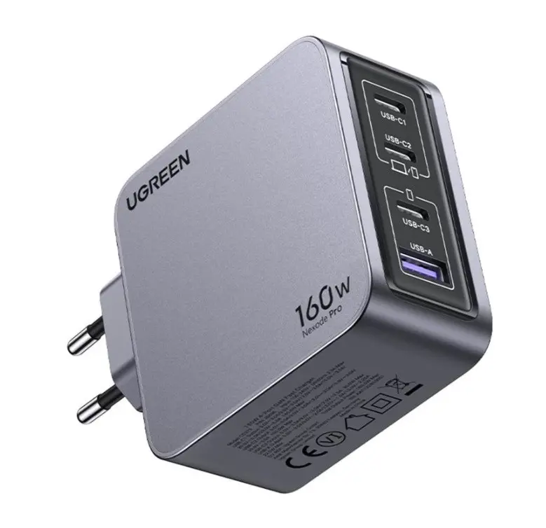 УНИВЕРСАЛНО ЗАРЯДНО УСТРОЙСТВО X763 220V 3xUSB-C 1xUSB A GaN 160W UGREEN - image 1