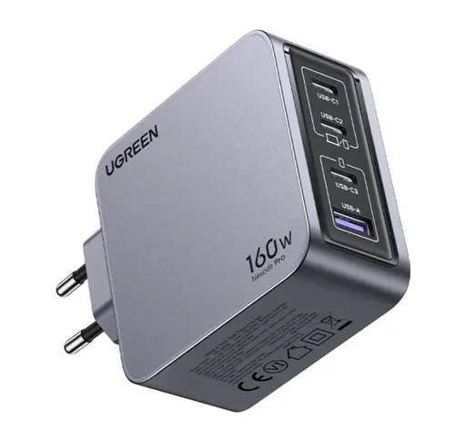 УНИВЕРСАЛНО ЗАРЯДНО УСТРОЙСТВО X763 220V 3xUSB-C 1xUSB A GaN 160W UGREEN - image 1