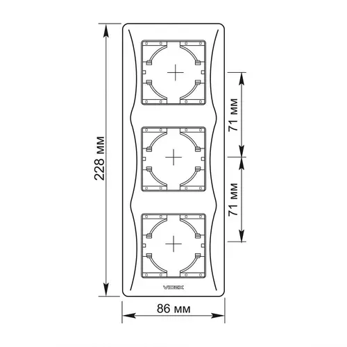 ΤΡΙΠΛΗ ΚΑΘΕΤΗ ΚΟΡΝΙΖΑ VF-BNFR3V-W BINERA VIDEX - 2