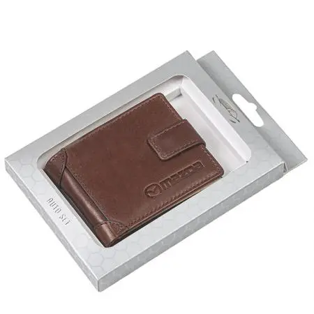 Мъжки кафяв портфейл Auto Set с лого на Mazda - image 5