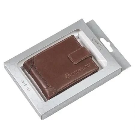Мъжки кафяв портфейл Auto Set с лого на Renault - image 5