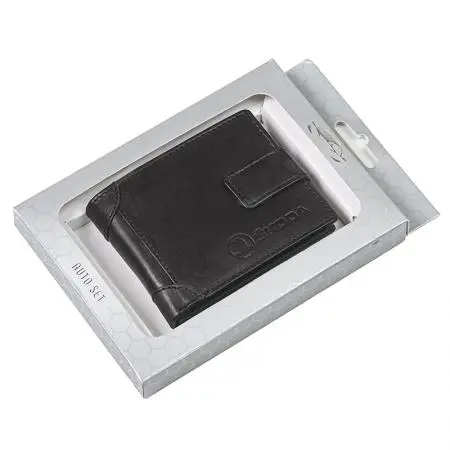 Мъжки черен портфейл Auto Set с лого на Skoda - image 5