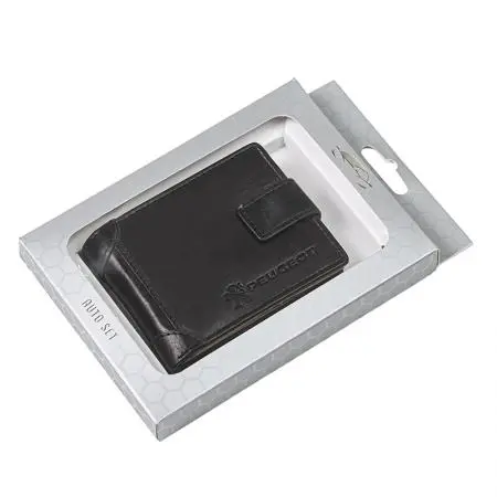 Мъжки черен портфейл Auto Set с лого на Peugeot - image 5