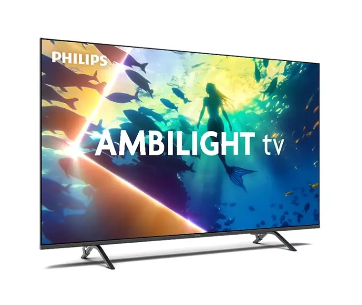 Телевизор, Philips 43PUS8010/12, 43" 4K UHD LED, 3840x2160p, 60Hz, DVB-T/T2/T2-HD/C/S/S2, 60Hz, Ambilight 3, Pixel Precise UHD, HDR+, Titan OS, Dolby Atmos & DTS:X, 3*HDMI, 2*USB, VRR, 802.11ac, BT 5.2, 20W RMS, Black - image 1